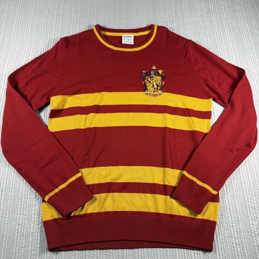 Harry Potter Gryffindor Knit Embroidered Sweater Unisex L Hogwarts Quidditch